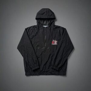Vintage Chase Authentics Dale Earnhardt Anorak Jacket Mens Medium Black Half Zip